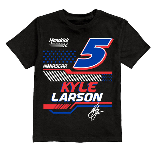 Kyle Larson NASCAR Geometric Classic Cotton T-Shirt - Black