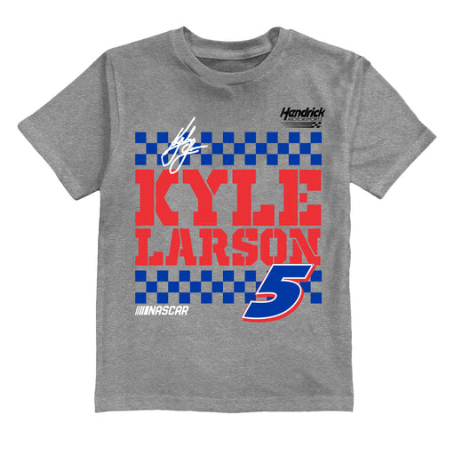 Kyle Larson NASCAR Grid Car Cotton T-Shirt - Grey