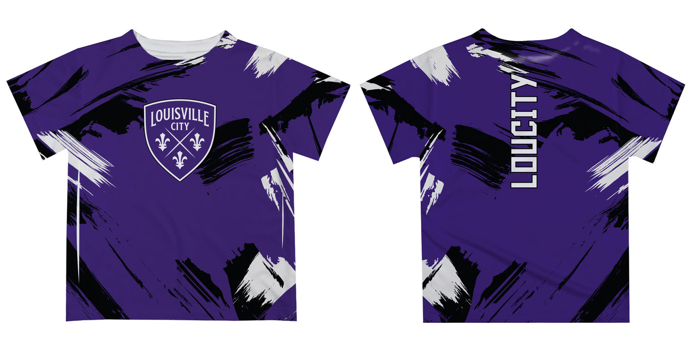 Louisville City FC Paint Brush Boys Game Day Purple Short Sleeve Tee - Vive La Fête - Online Apparel Store