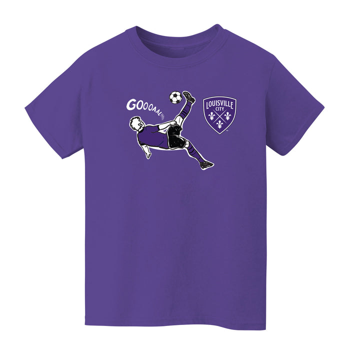 Louisville City FC Impressions Artwork Purple Youth Cotton T-Shirt