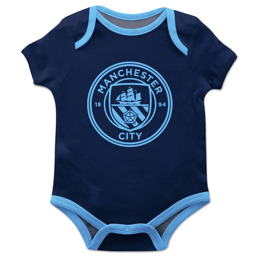 Manchester City Infant Blue Short Sleeve Onesie Logo Bodysuit
