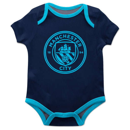 Manchester City Infant Blue Short Sleeve Onesie Logo Bodysuit