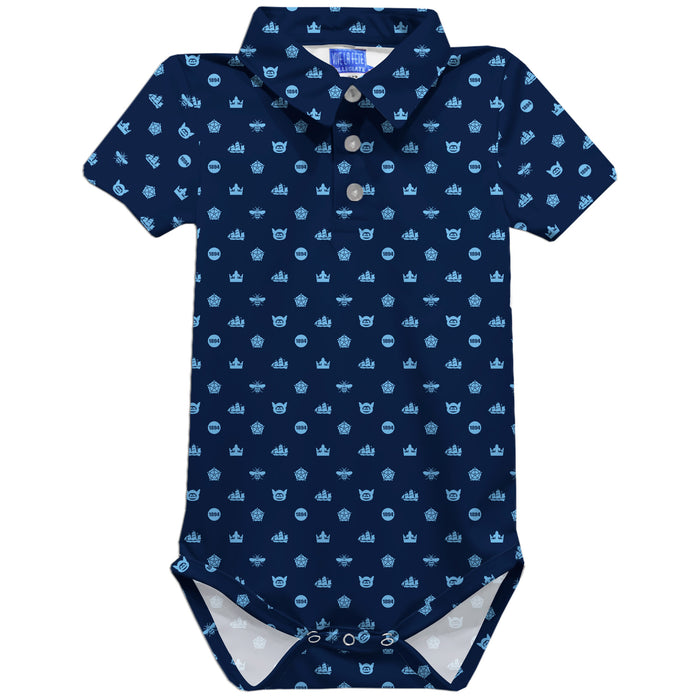 Manchester City Repeat Logo Blue Polo Bodysuit