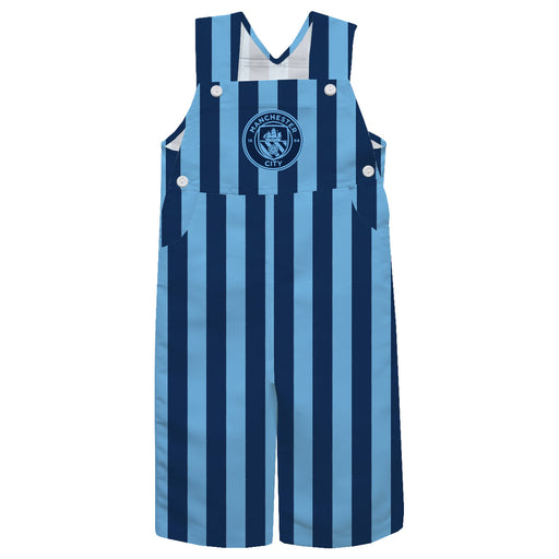 Manchester City Blue Stripes Logo Boys Overall Team Bibs