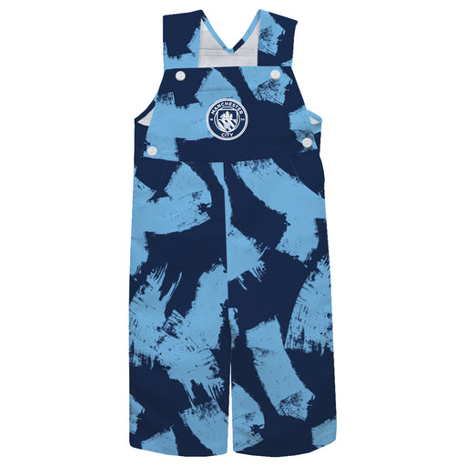 Manchester City Blue Stripes Logo Boys Overall Team Bibs