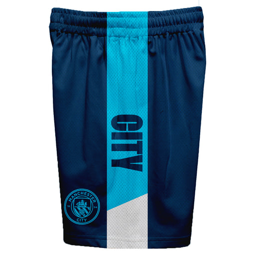 Manchester City Boy Stripes Boys Solid Light Blue Athletic Mesh Short - Vive La Fête - Online Apparel Store