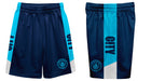 Manchester City Boy Stripes Boys Solid Light Blue Athletic Mesh Short - Vive La Fête - Online Apparel Store