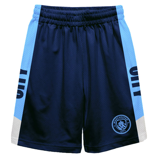 Manchester City Boy Stripes Boys Solid Light Blue Athletic Mesh Short