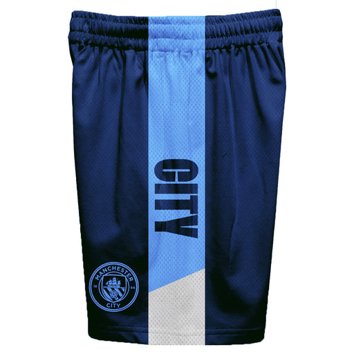Manchester City Boy Stripes Boys Solid Light Blue Athletic Mesh Short - Vive La Fête - Online Apparel Store
