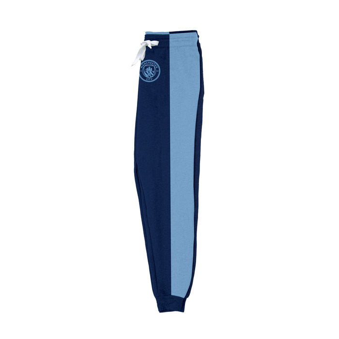 Manchester City Color Block Kids Blue Light Blue Fleece Jogger - Vive La Fête - Online Apparel Store