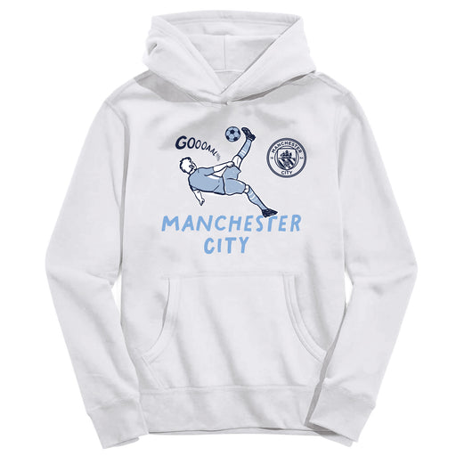 Manchester City Youth White Pullover Cotton Hoodie