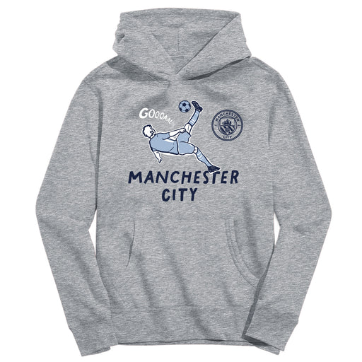 Manchester City Youth Grey Pullover Cotton Hoodie