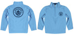 Manchester City Light Blue Quarter Zip Pullover Solid Color - Vive La Fête - Online Apparel Store