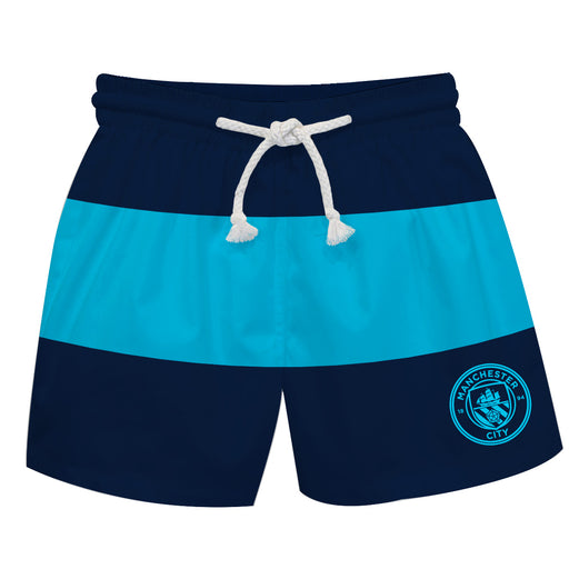 Manchester City Blue White Stripes Swimtrunks V2
