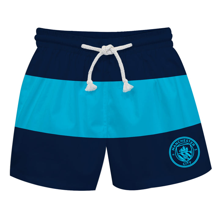 Manchester City Blue White Stripes Swimtrunks V2