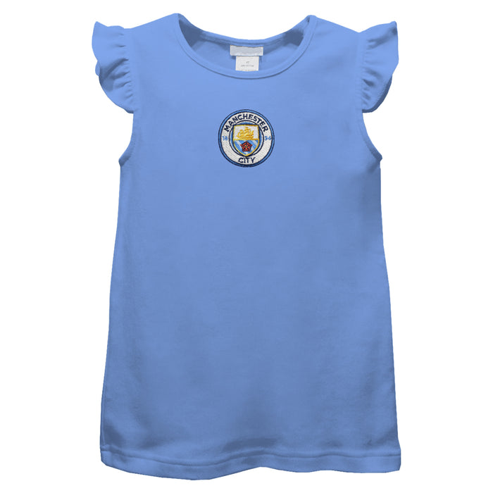 Manchester City Embroidered Light Blue Knit Angel Sleeve
