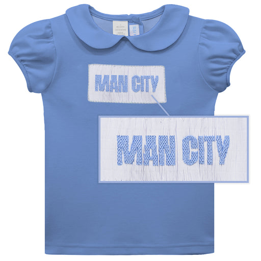 Manchester City Smocked Light Blue Knit PP Collar Short Sleeve - Vive La Fête - Online Apparel Store