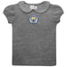 Manchester City Embroidered Gray Knit Girls Top Puff Sleeve
