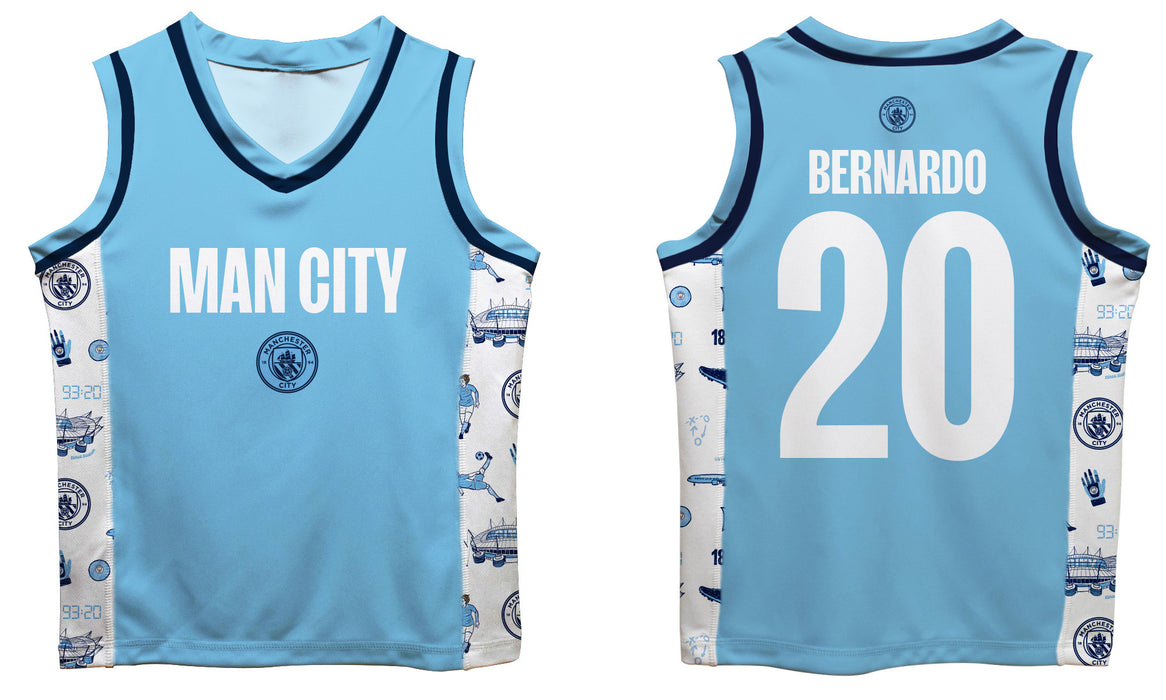 Manchester City Bernardo Silva Boys Fashion Basketball Top V2 - Vive La Fête - Online Apparel Store