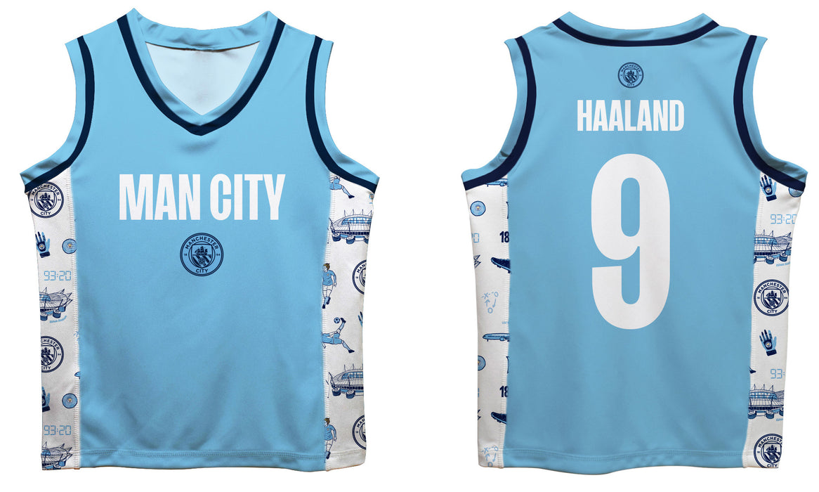 Manchester City Erling Haaland Boys Fashion Basketball Top V2 - Vive La Fête - Online Apparel Store