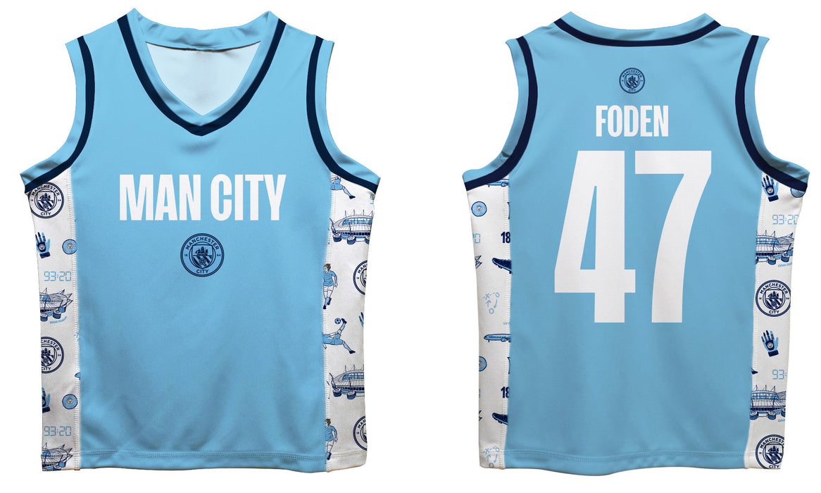 Manchester City Phil Foden Boys Fashion Basketball Top V2 - Vive La Fête - Online Apparel Store