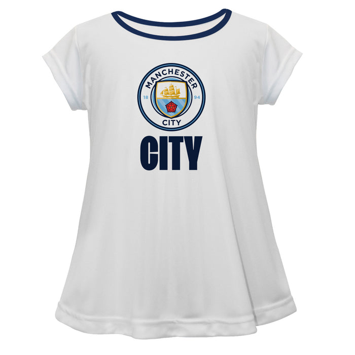 Manchester City Short Sleeve White Top