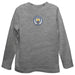 Manchester City Embroidered Gray Long Sleeve Boys Tee Shirt