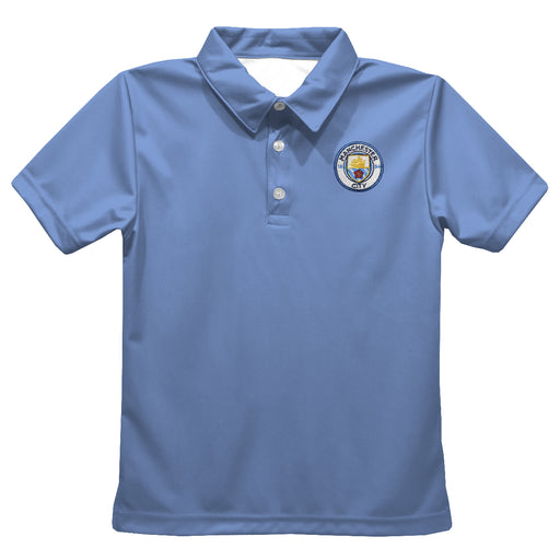 Manchester City Embroidered Light Blue Short Sleeve Polo Box Shirt