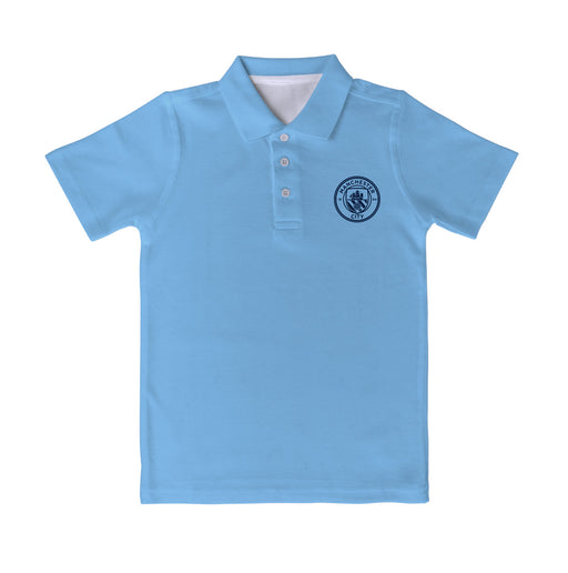Manchester City Light Blue Short Sleeve Polo Shirt with Logo