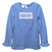 Manchester City Smocked Light Blue Knit Ruffle Long Sleeve Girls Tshirt