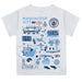 Manchester City Hand Sketched Impressions Artwork Boys White Short Sleeve Tee Shirt - Vive La Fête - Online Apparel Store