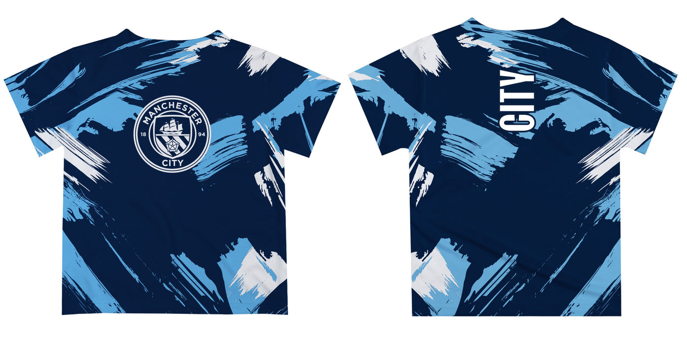 Manchester City Boys Paint Brush Game Day Light Blue Short Sleeve Tee - Vive La Fête - Online Apparel Store