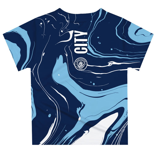 Manchester City Boys Game Day Marble Light Blue Short Sleeve Tee - Vive La Fête - Online Apparel Store