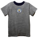 Manchester City  Embroidere Gray Knit Short Sleeve Boys Tee Shirt