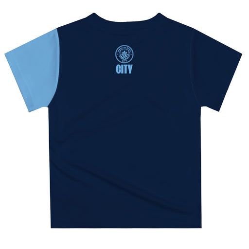 Manchester City Boys Blue Short Sleeve Tee Shirt Solid - Vive La Fête - Online Apparel Store
