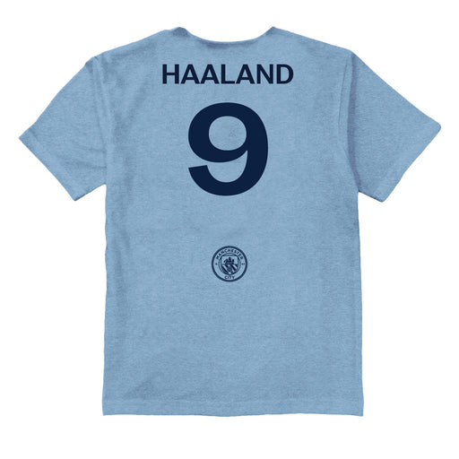 Manchester City Impressions Artwork Light Blue Youth Cotton T-Shirt - Vive La Fête - Online Apparel Store