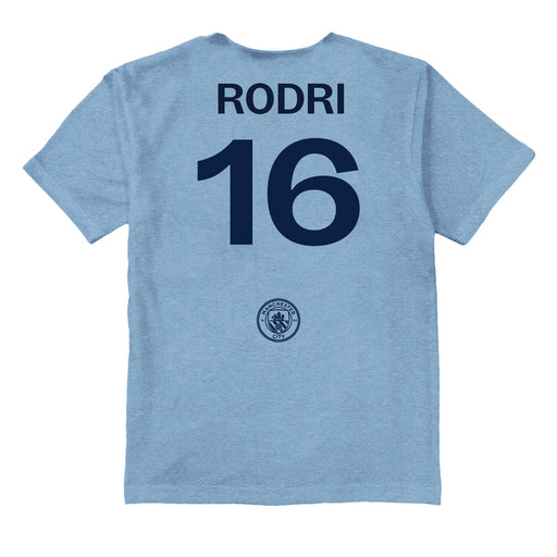 Manchester City Impressions Artwork Light Blue Youth Cotton T-Shirt - Vive La Fête - Online Apparel Store