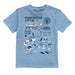Manchester City Impressions Artwork Boys Light Blue Cotton Short Sleeve Tee