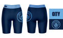Manchester City Logo on Thigh Women Bike Short 9 Inseam - Vive La Fête - Online Apparel Store