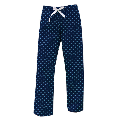 Manchester City All Over Logo Women Blue Lounge Pants