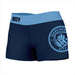 Manchester City Logo on Thigh and Waistband Blue & Light Blue Women Yoga Booty Workout Shorts 3.75 Inseam"