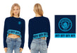 Manchester City Women Blue Cropped Crew Neck With Color Block - Vive La Fête - Online Apparel Store