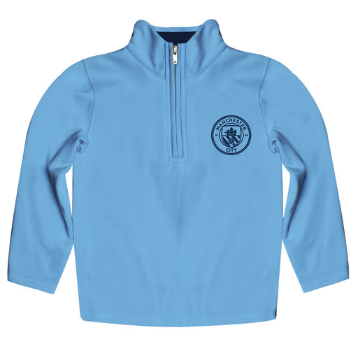 Manchester City Logo Women Light Blue Quarter Zip Pullover