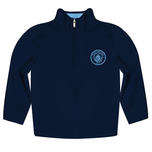 Manchester City Logo Women Blue Quarter Zip Pullover