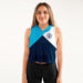 Manchester City Women Blue Sleeveless Croptop Hoodie  With Color Block Desing V2