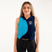 Manchester City Women Blue Sleeveless Croptop Hoodie  With Color Block Desing V2