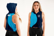 Manchester City Women Blue Sleeveless Croptop Hoodie  With Color Block Desing V2 - Vive La Fête - Online Apparel Store