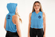 Manchester City Women Light Blue Sleeveless Croptop Hoodie  With Color Block Desing V2 - Vive La Fête - Online Apparel Store