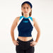 Manchester City Women Blue Sleeveless Croptop  With Color Block