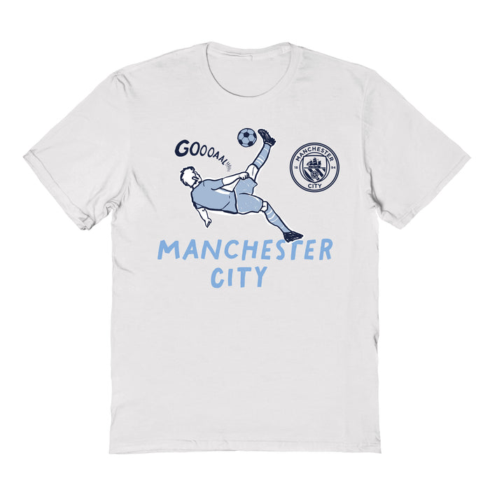 Manchester City Womens White Cotton Tshirt